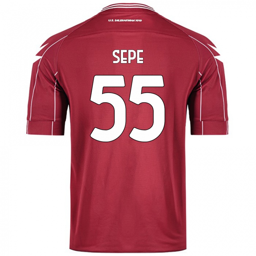 Pánské Luigi Sepe #55 Burgundské Domů Hráčské Dresy 2024/25 Dres