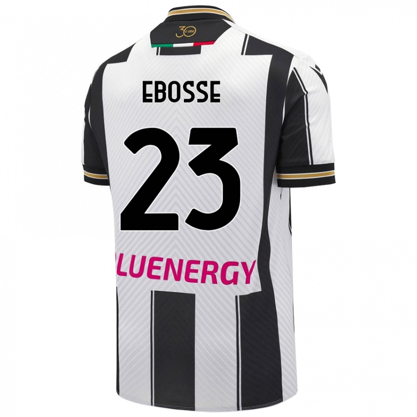 Pánské Enzo Ebosse #23 Bílá Černá Domů Hráčské Dresy 2024/25 Dres