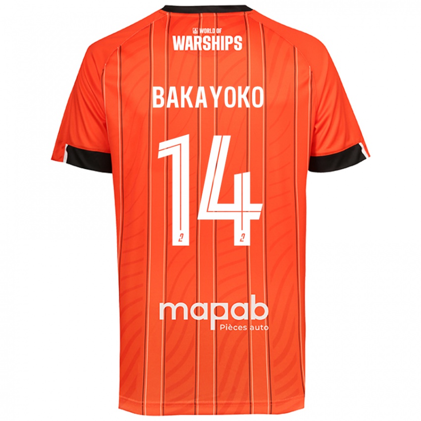 Pánské Tiemoué Bakayoko #14 Pomerančový Domů Hráčské Dresy 2024/25 Dres