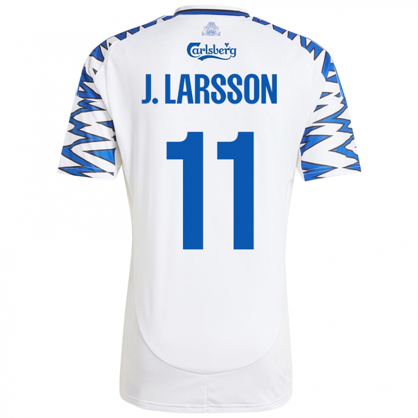 Pánské Jordan Larsson #11 Bílá Nebesky Modrá Domů Hráčské Dresy 2024/25 Dres