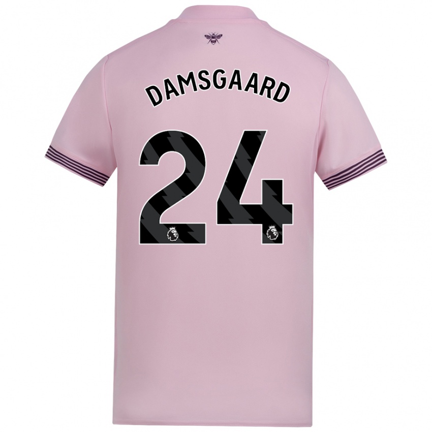 Pánské Mikkel Damsgaard #24 Růžový Daleko Hráčské Dresy 2024/25 Dres