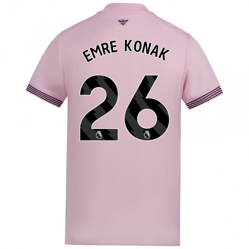 Pánské Yunus Emre Konak #26 Růžový Daleko Hráčské Dresy 2024/25 Dres