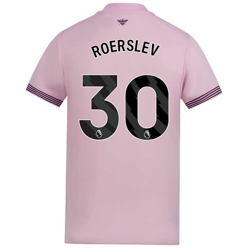 Pánské Mads Roerslev #30 Růžový Daleko Hráčské Dresy 2024/25 Dres