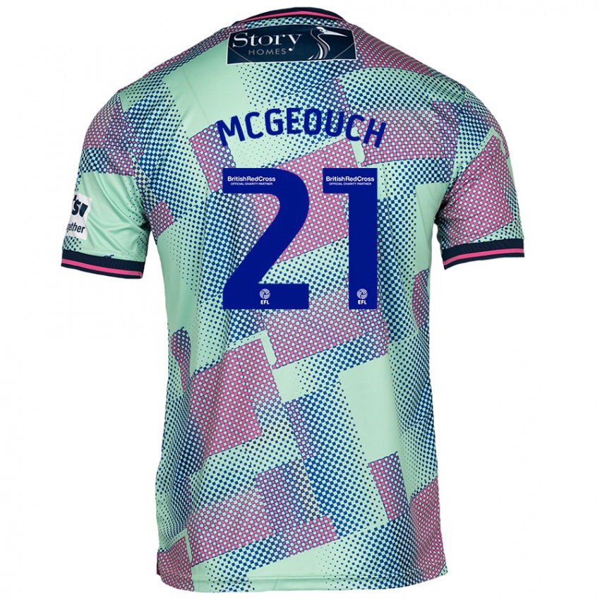 Pánské Dylan Mcgeouch #21 Zelený Daleko Hráčské Dresy 2024/25 Dres