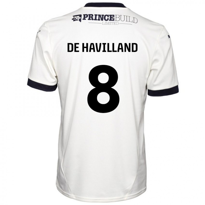 Pánské Ryan De Havilland #8 Off White Černá Daleko Hráčské Dresy 2024/25 Dres