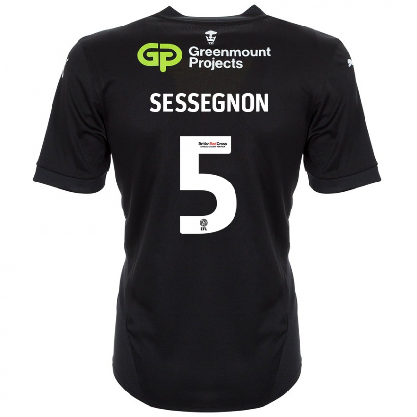 Pánské Steven Sessegnon #5 Černý Daleko Hráčské Dresy 2024/25 Dres