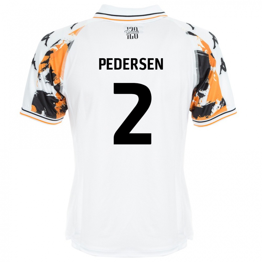 Pánské Eden Pedersen #2 Bílý Daleko Hráčské Dresy 2024/25 Dres