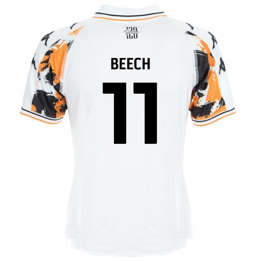 Pánské Rebecca Beech #11 Bílý Daleko Hráčské Dresy 2024/25 Dres