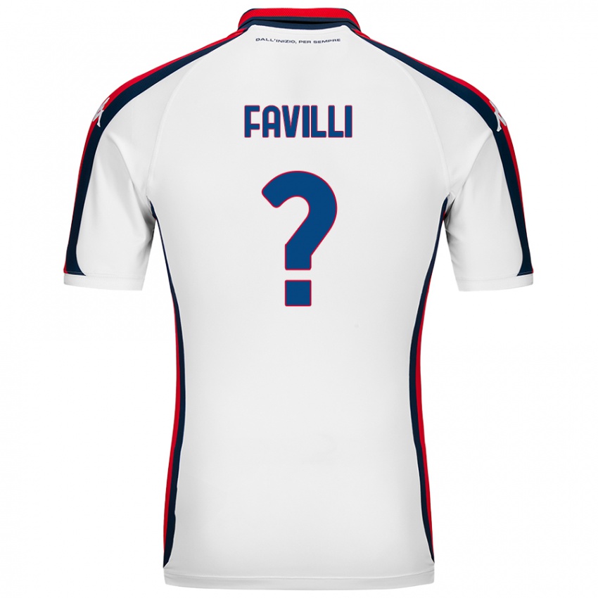 Pánské Andrea Favilli #0 Bílý Daleko Hráčské Dresy 2024/25 Dres