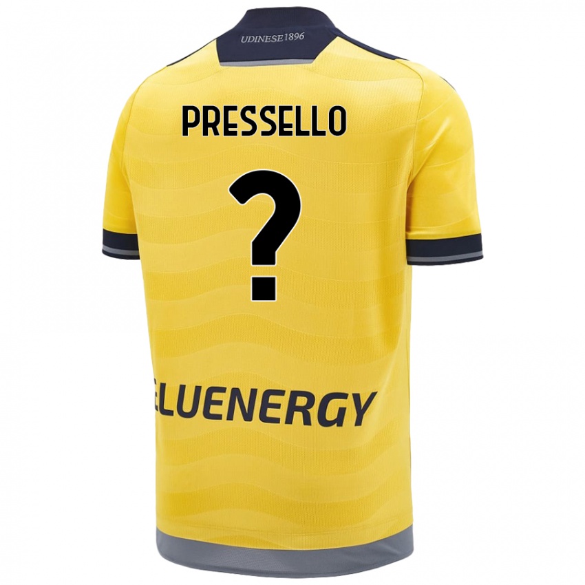 Pánské Matteo Pressello #0 Zlatý Daleko Hráčské Dresy 2024/25 Dres