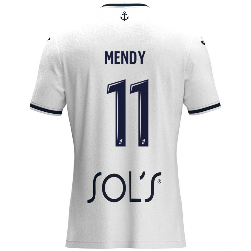 Pánské Mélinda Mendy #11 Bílá Tmavě Modrá Daleko Hráčské Dresy 2024/25 Dres