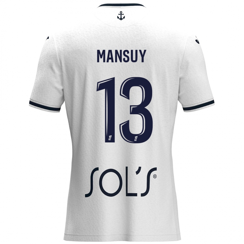 Pánské Héloïse Mansuy #13 Bílá Tmavě Modrá Daleko Hráčské Dresy 2024/25 Dres