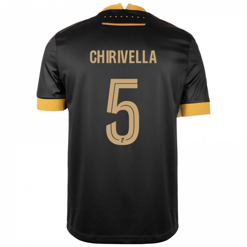 Pánské Pedro Chirivella #5 Černá Hnědá Daleko Hráčské Dresy 2024/25 Dres