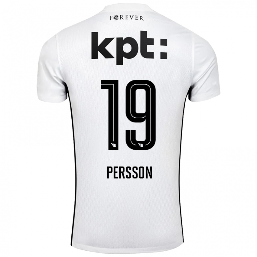 Pánské Noah Persson #19 Bílá Černá Daleko Hráčské Dresy 2024/25 Dres