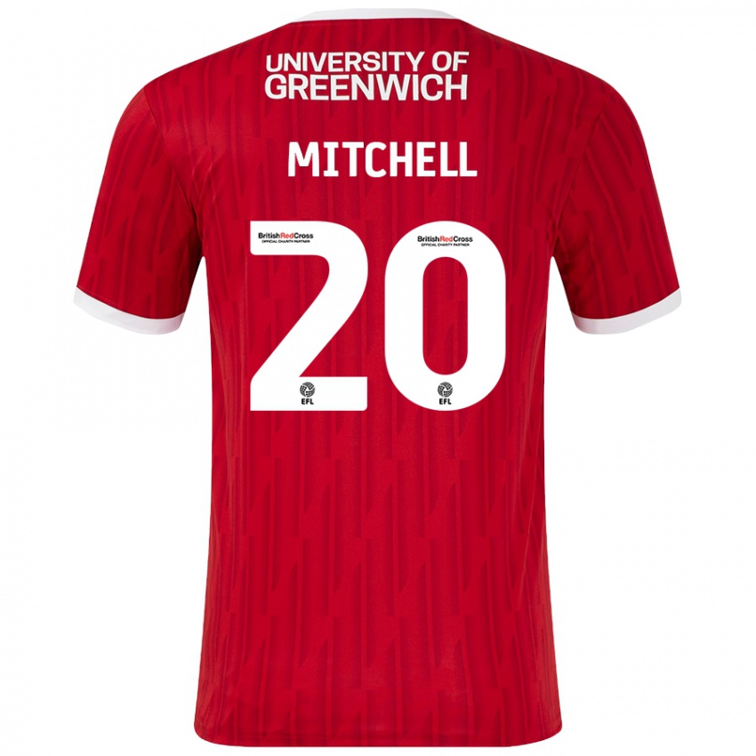 Dámské Zach Mitchell #20 Červená Bílá Domů Hráčské Dresy 2024/25 Dres