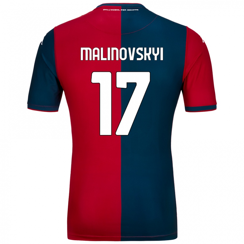 Dámské Ruslan Malinovskyi #17 Červená Tmavě Modrá Domů Hráčské Dresy 2024/25 Dres