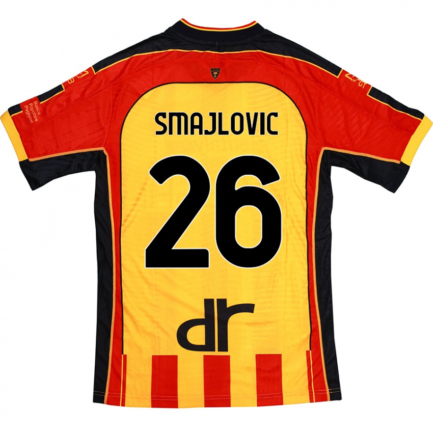 Dámské Zinedin Smajlovic #26 Žlutá Červená Domů Hráčské Dresy 2024/25 Dres