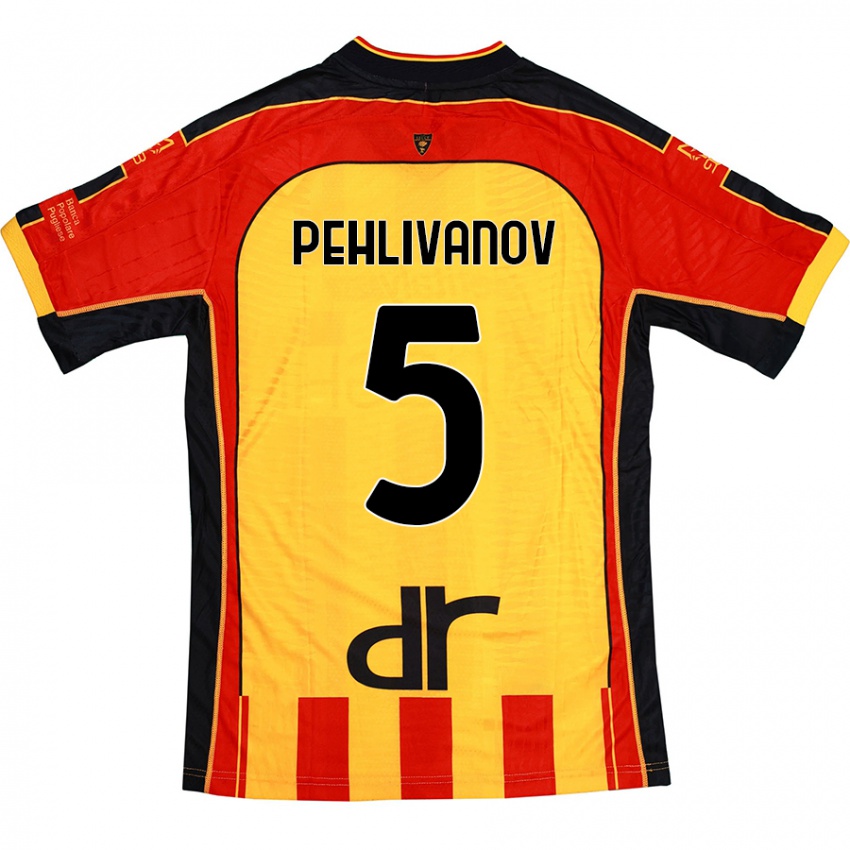 Dámské Cristian Pehlivanov #5 Žlutá Červená Domů Hráčské Dresy 2024/25 Dres