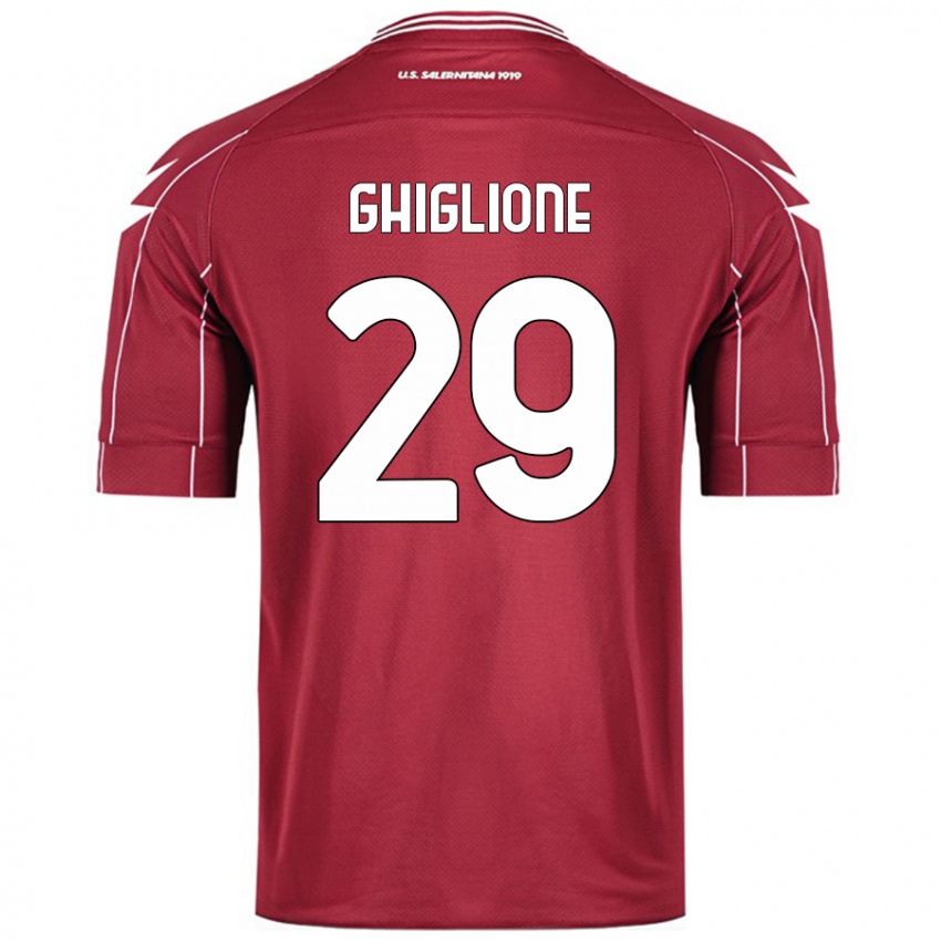 Dámské Paolo Ghiglione #29 Burgundské Domů Hráčské Dresy 2024/25 Dres