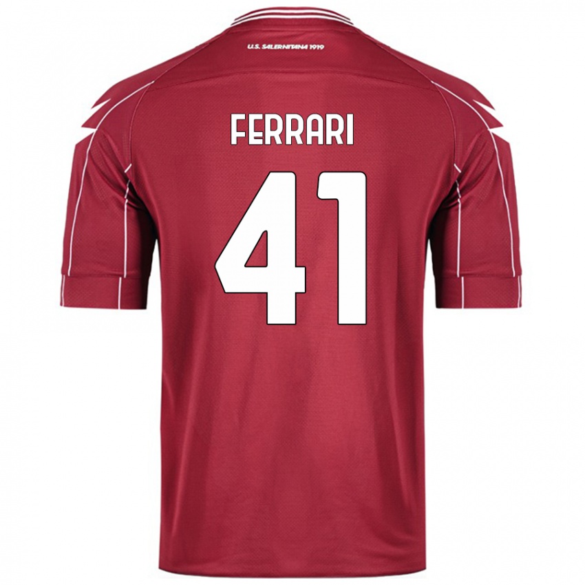 Dámské Tommaso Ferrari #41 Burgundské Domů Hráčské Dresy 2024/25 Dres