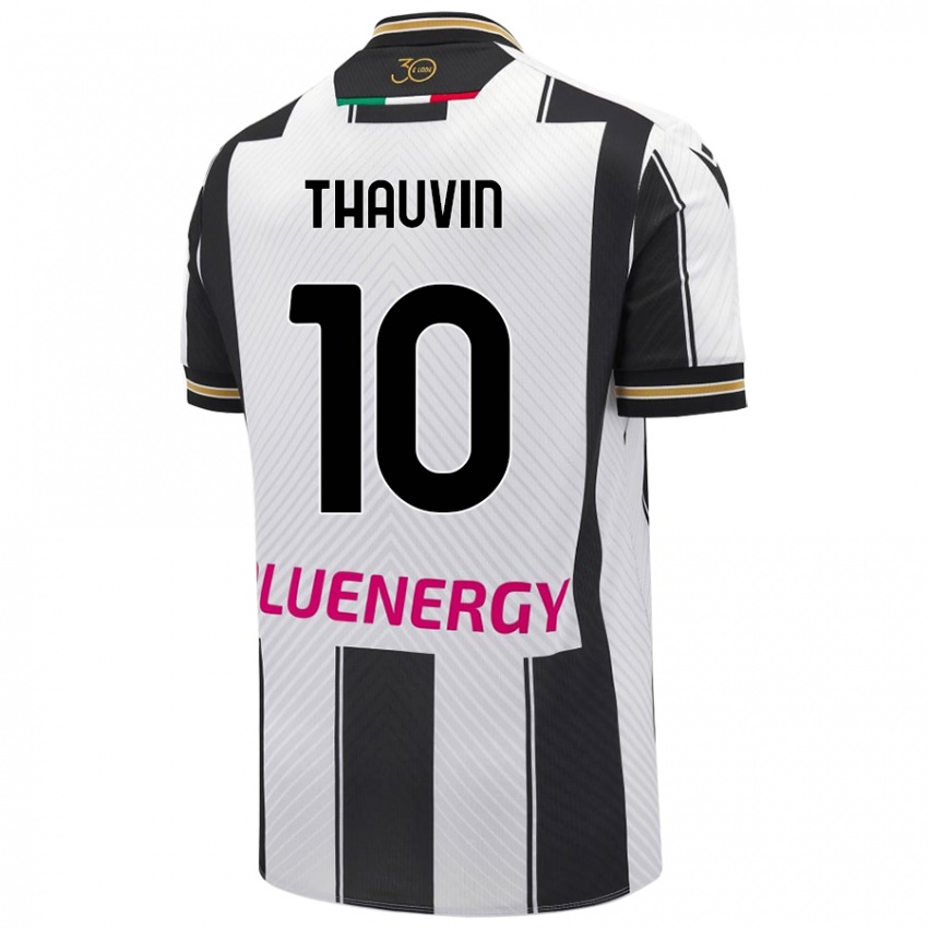 Dámské Florian Thauvin #10 Bílá Černá Domů Hráčské Dresy 2024/25 Dres