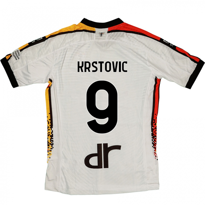 Dámské Nikola Krstovic #9 Bílá Černá Daleko Hráčské Dresy 2024/25 Dres