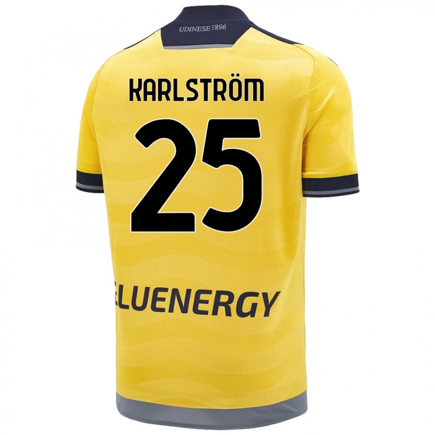 Dámské Jesper Karlström #25 Zlatý Daleko Hráčské Dresy 2024/25 Dres