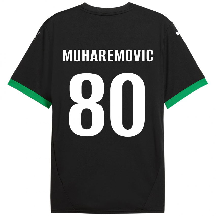 Dětské Tarik Muharemovic #80 Černá Tmavě Zelená Domů Hráčské Dresy 2024/25 Dres