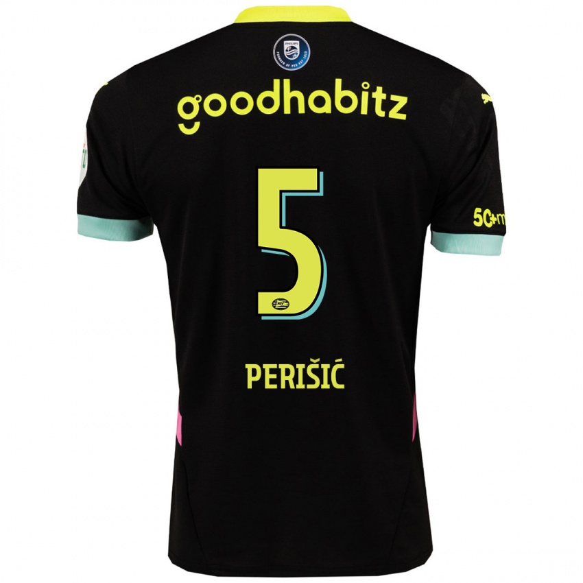 Dětské Ivan Perisic #5 Černá Žlutá Daleko Hráčské Dresy 2024/25 Dres