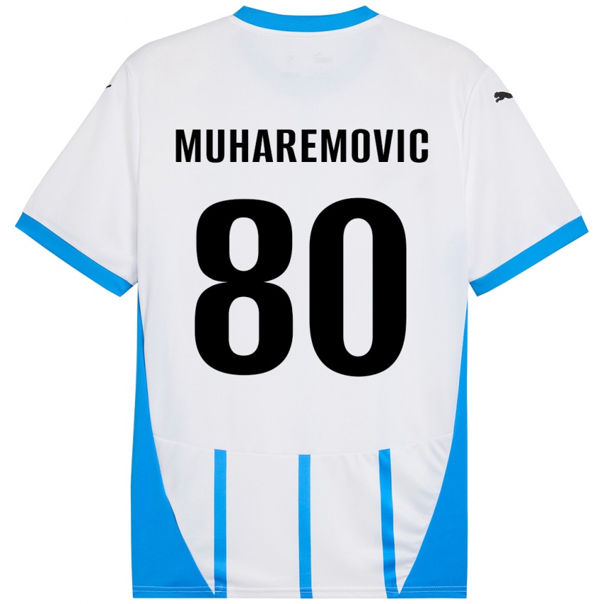 Dětské Tarik Muharemovic #80 Bílá Modrá Daleko Hráčské Dresy 2024/25 Dres