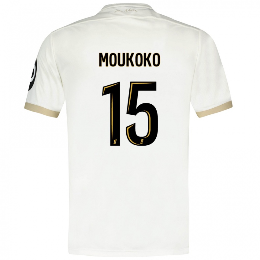 Dětské Youssoufa Moukoko #15 Bílé Zlato Daleko Hráčské Dresy 2024/25 Dres