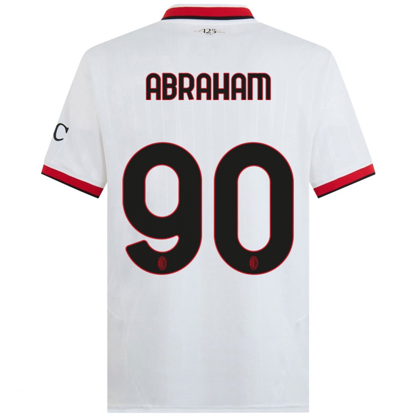 Dětské Tammy Abraham #90 Bílá Černá Červená Daleko Hráčské Dresy 2024/25 Dres