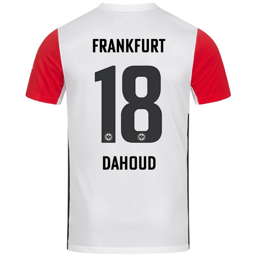 Pánské Mahmoud Dahoud #18 Bílá Červená Domů Hráčské Dresy 2024/25 Dres