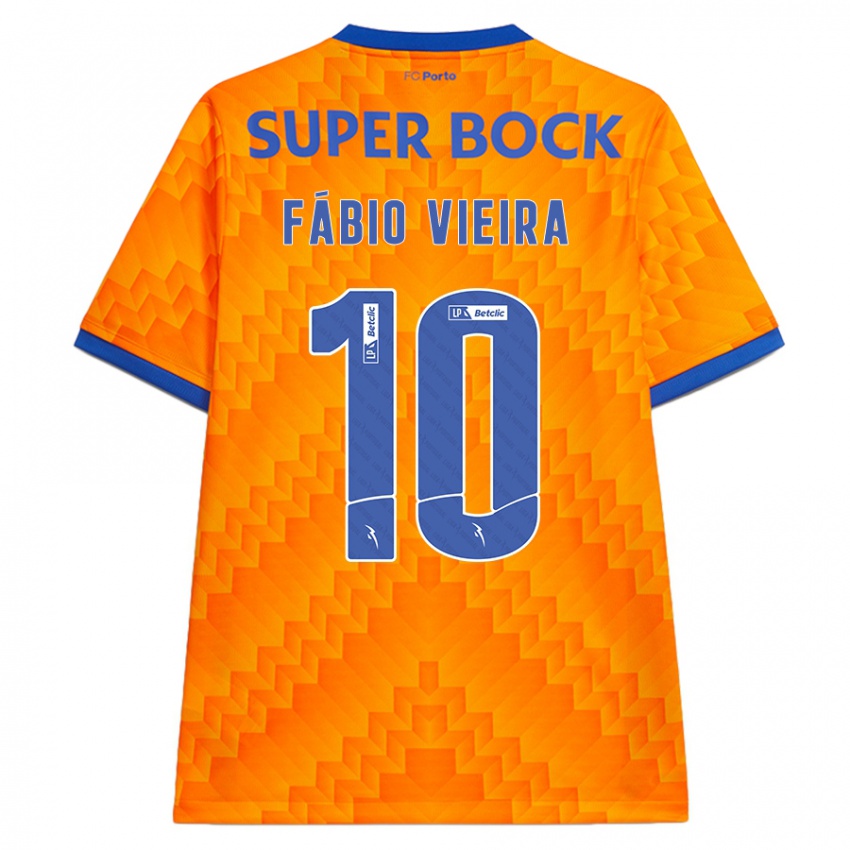 Dámské Fabio Vieira #10 Pomerančový Daleko Hráčské Dresy 2024/25 Dres