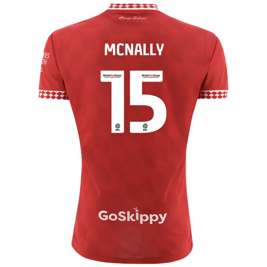 Dámské Luke Mcnally #15 Červený Domů Hráčské Dresy 2024/25 Dres